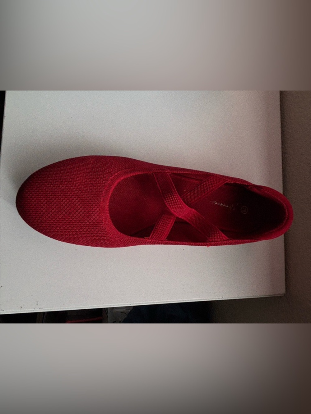 Red Ballet-Style Slip-On Women's Shoe